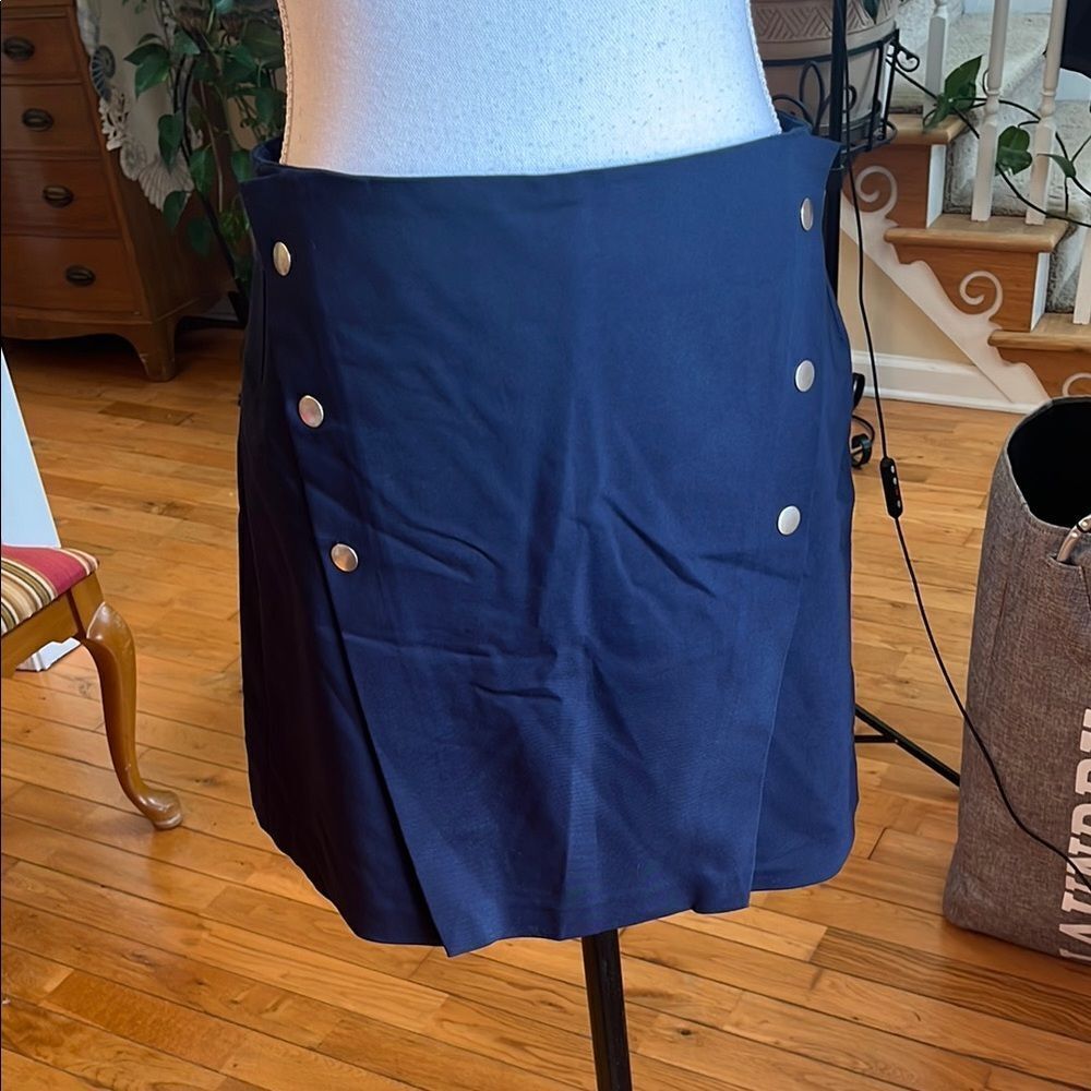 NWT Zara Blue A-line Mini Skirt